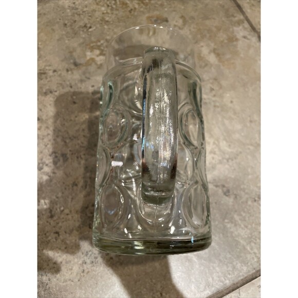 Paulaner Munchen Large Beer Stein Mug Dimpled Glass Handle Logo Breweriana - Picture 8 of 11